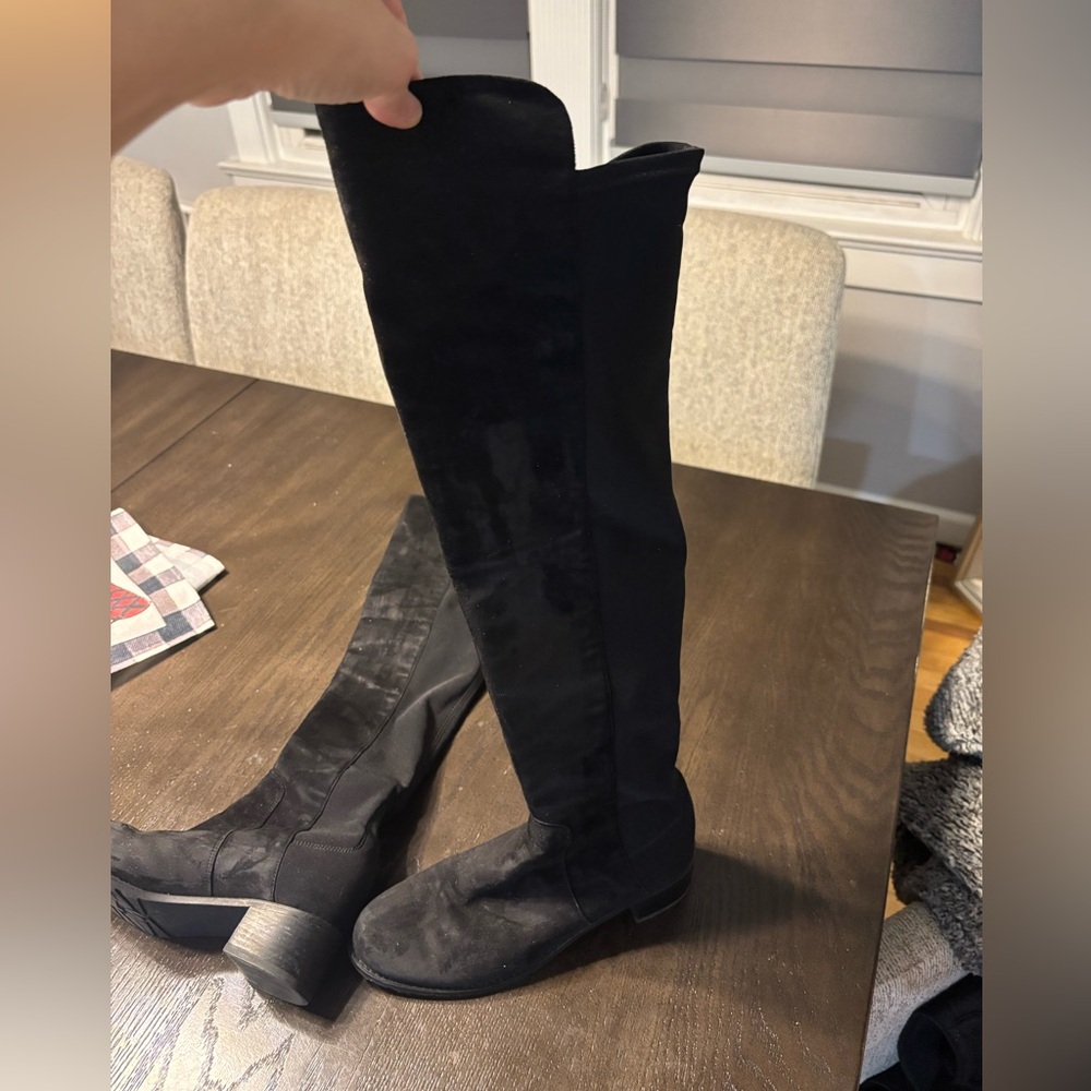Stuart Weitzman 5050 Boots In Suede Size 6m Black… - image 6